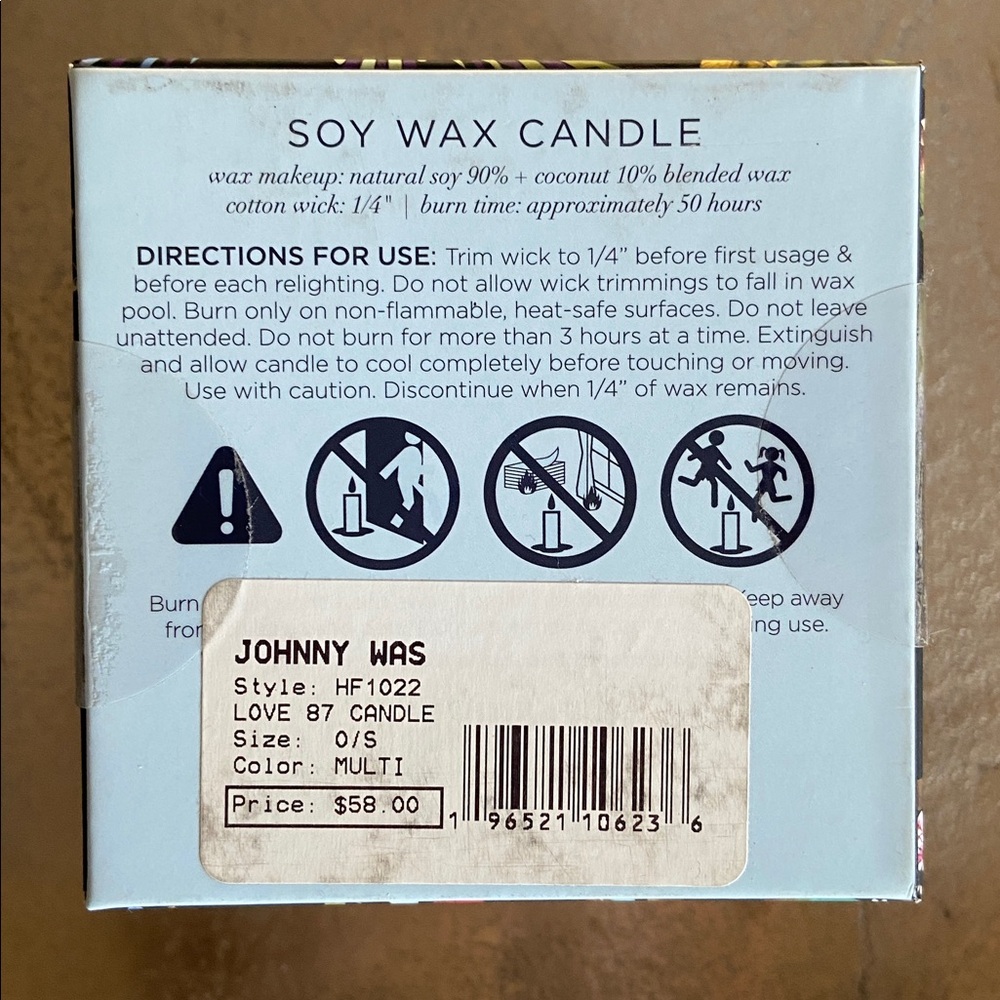 NEW Johnny Was Love 87 Floral Black Candle - Picture 10 of 10